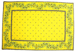 Provence Tea mat (Calisson Olivette. yellow blue) - Click Image to Close